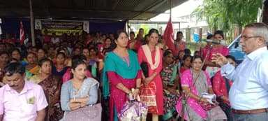 Udupi: CITU Leads Protest Against Red Stone and Sand Shortage, Demands&nbsp;Action