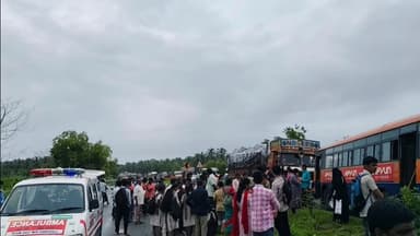 Kundapura: Bus-lorry collision leaves several people including students injured, 6&nbsp;hospitalized