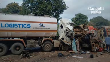 Tragic Road Accident Near Ankola: Two Dead, Nine Injured in KSRTC Bus-Tanker&nbsp;Collision