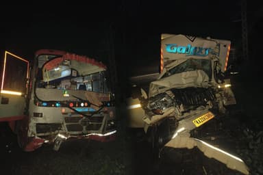 ಪಿಕಪ್ ಹಾಗೂ KSRTC ಬಸ್ ನಡುವೆ ಭಾರಿ ಅಪಘಾತ: ಓರ್ವನಿಗೆ&nbsp;ಗಾಯ
