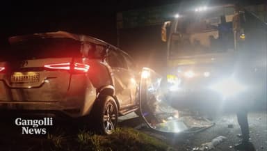ಉಡುಪಿ: ಸಂತೆಕಟ್ಟೆ ಬಳಿ ಖಾಸಗಿ ಬಸ್-ಕಾರು ಡಿಕ್ಕಿ; ಪ್ರಯಾಣಿಕರು ಪ್ರಾಣಾಪಾಯದಿಂದ&nbsp;ಪಾರು