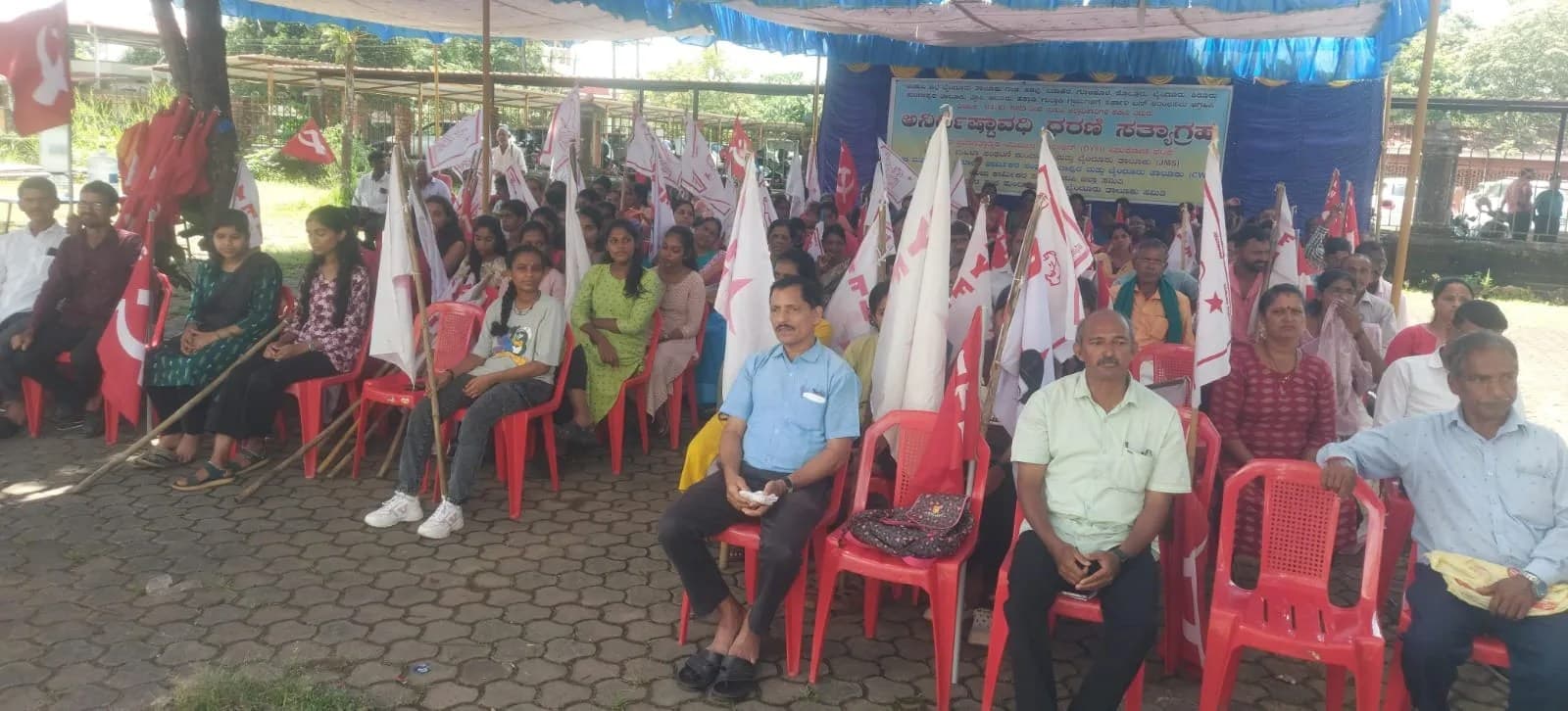 Udupi: Indefinite Dharna at DC Office Demanding KSRTC Bus Services in Rural Byndoor-Kundapur